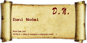 Dani Noémi névjegykártya